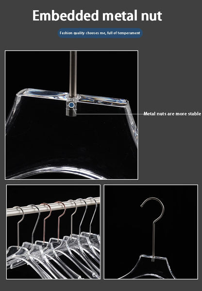 Cabide Acrílico Transparente | Design Moderno com Gancho Metálico