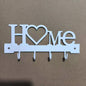 Porta-Chaves de Parede “Home Love” – Organizador Metal com Ganchos