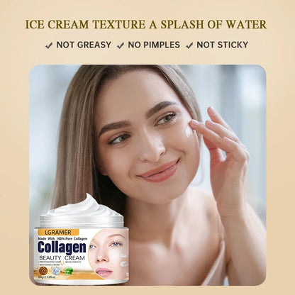 Creme Anti-Rugas Facial e Olhos | Lifting Colágeno Coreano Nutritivo e Reparador