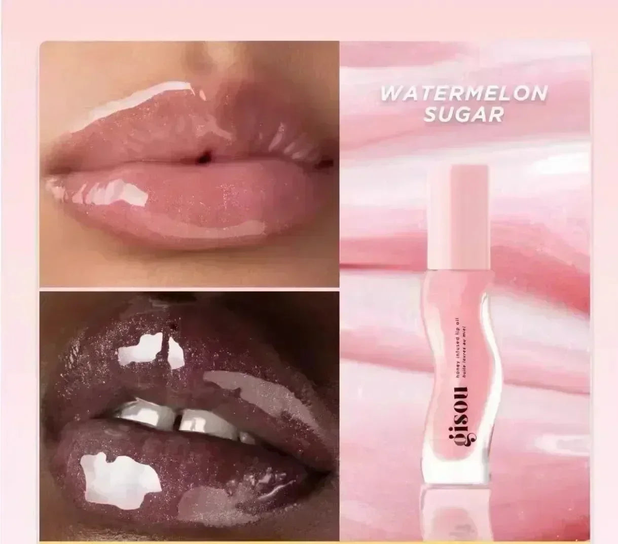 Gisou Lip Balm Óleo Labial Glazed Plum – Hidratação, Volume e Brilho para Lábios Perfeitos