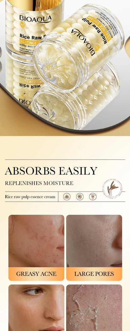 Creme Essência BIOAQUA Arroz | Hidratação Profunda, Iluminador e Firmeza Rejuvenescedora