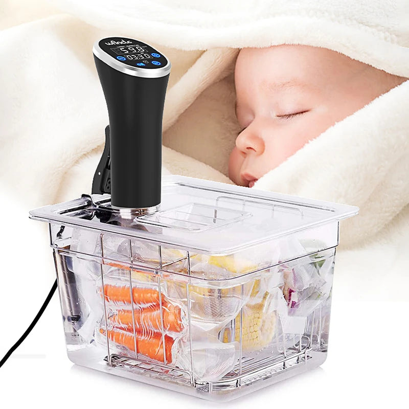 Sous Vide Wancle 1100W LCD - Circulador Imersão Cozinha Precisão IPX7 Impermeável Display Digital