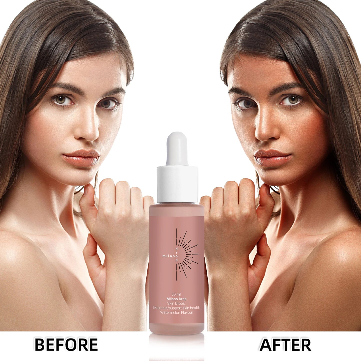 Gotas Autobronzeadoras – Aumenta Melanina Bronzeador Líquido Natural Rosto Corpo Previne Queimaduras Solares