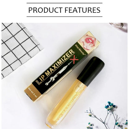 Óleo Sérum Volumizador Lábios – Hidrata Repara Linhas Finas Aumenta Elasticidade Longa Duração Cuidado Lábios Sexy 5ml
