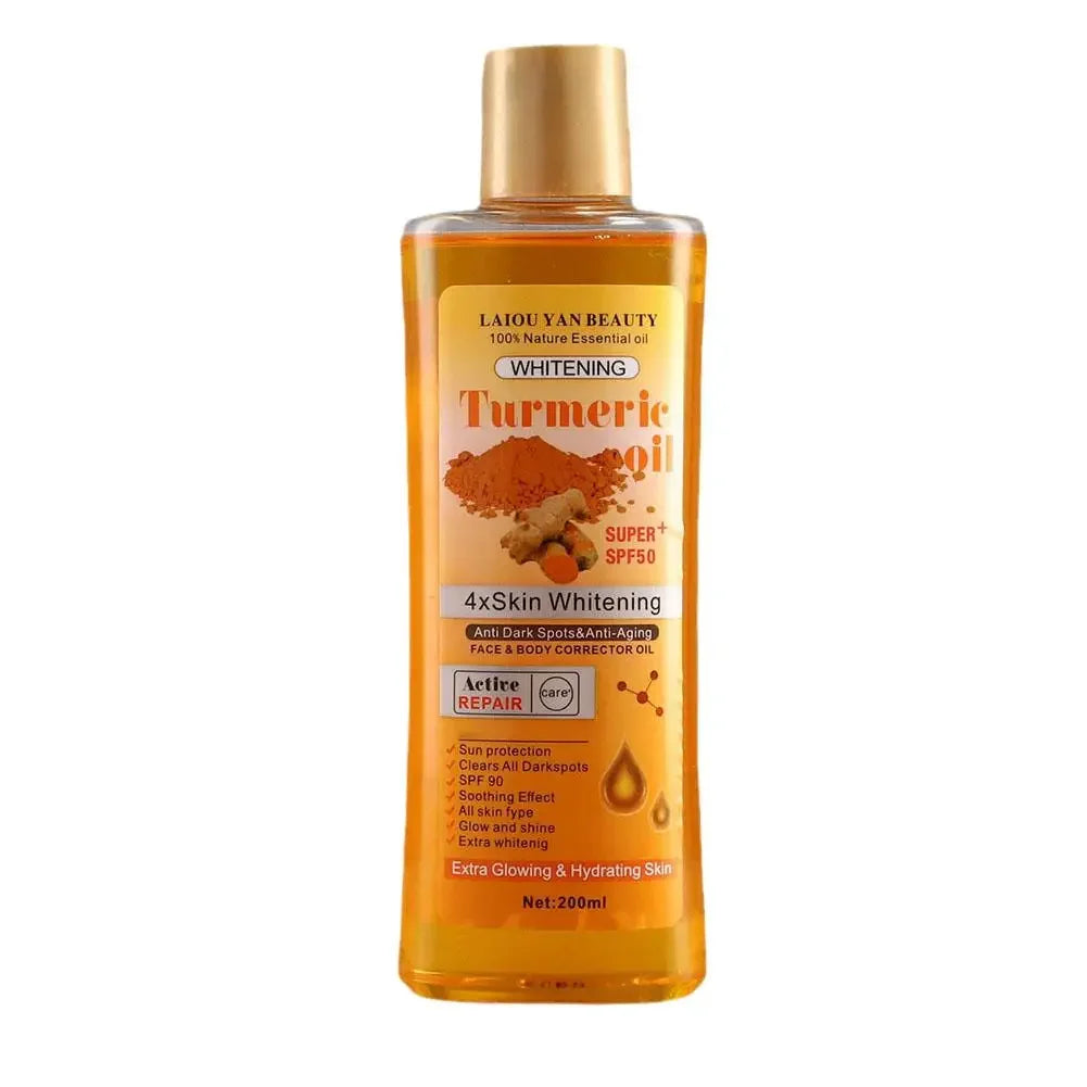 Óleo Essencial Cúrcuma 200ml – Massagem Facial e Corporal Hidratante Aromaterapia Iluminador Suavizante