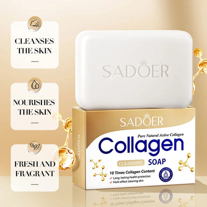 Sabonete Artesanal Colágeno 100g – Suave Hidratante Limpeza Profunda Rosto Corpo Fragrância Duradoura