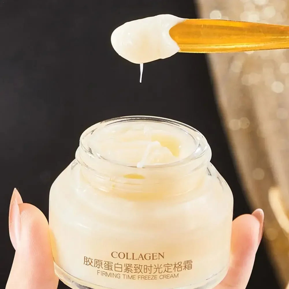 Creme Facial Colágeno Lifting Firmeza – Hidratante Iluminador Reduz Rugas Linhas Finas Clareia Pele
