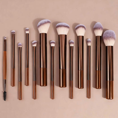 Conjunto 13 Pincéis de Maquilhagem Profissional | Kit de Viagem Suaves para Corretor e Detalhe