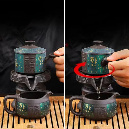 Conjunto de Chá Kung Fu Tradicional Chinês 10 Peças | Porcelana Bone China para 8 Pessoas