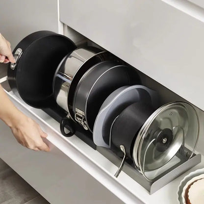 Rack Extensível Inox Cozinha – Organizador Panelas Tampas e Tábuas