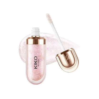 Gloss Labial KIKO 3D Hydra Espelho – Brilho Shimmer Hidratante Perolado Volumizador Não Transfere