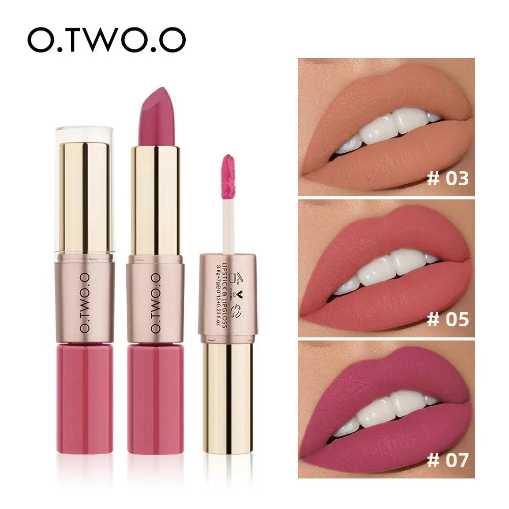 Batom 2 em 1 Matte e Gloss | 12 Cores para Todos os Looks