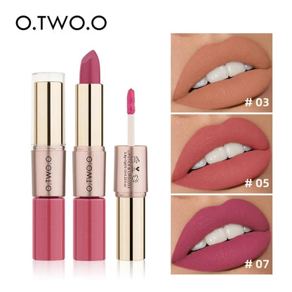 Batom 2 em 1 Matte e Gloss | 12 Cores para Todos os Looks