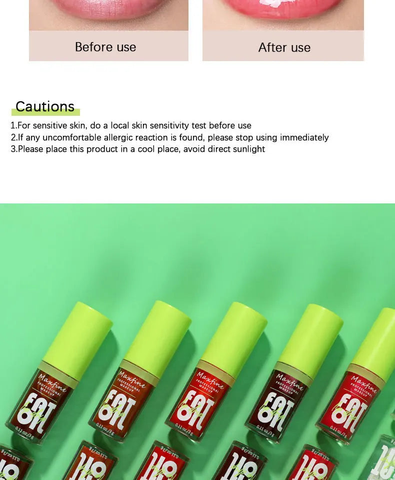 Gloss Labial Impermeável Hidratante Longa Duração - Líquido Não Transfere Embalagem Verde