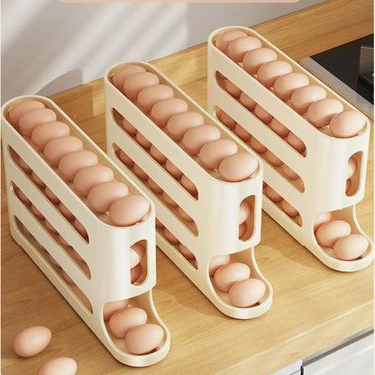 Caixa Organizadora de Ovos para Frigorífico | 2-4 Camadas com Deslize Automático
