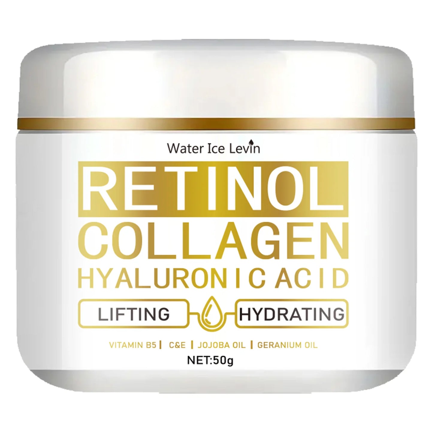 Creme Hidratante Retinol Colágeno – Anti-Rugas Vitamina C+E Firmeza Lifting Pele Jovem Hidratação Duradoura 50g