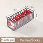 Organizador de Gavetas para Meias e Roupa Interior | Caixa Separadora com 7 Divisórias | Organizador Dobrável para Sutiãs, Calças e Jeans | Ideal para Quarto, Roupeiro e Dormitório