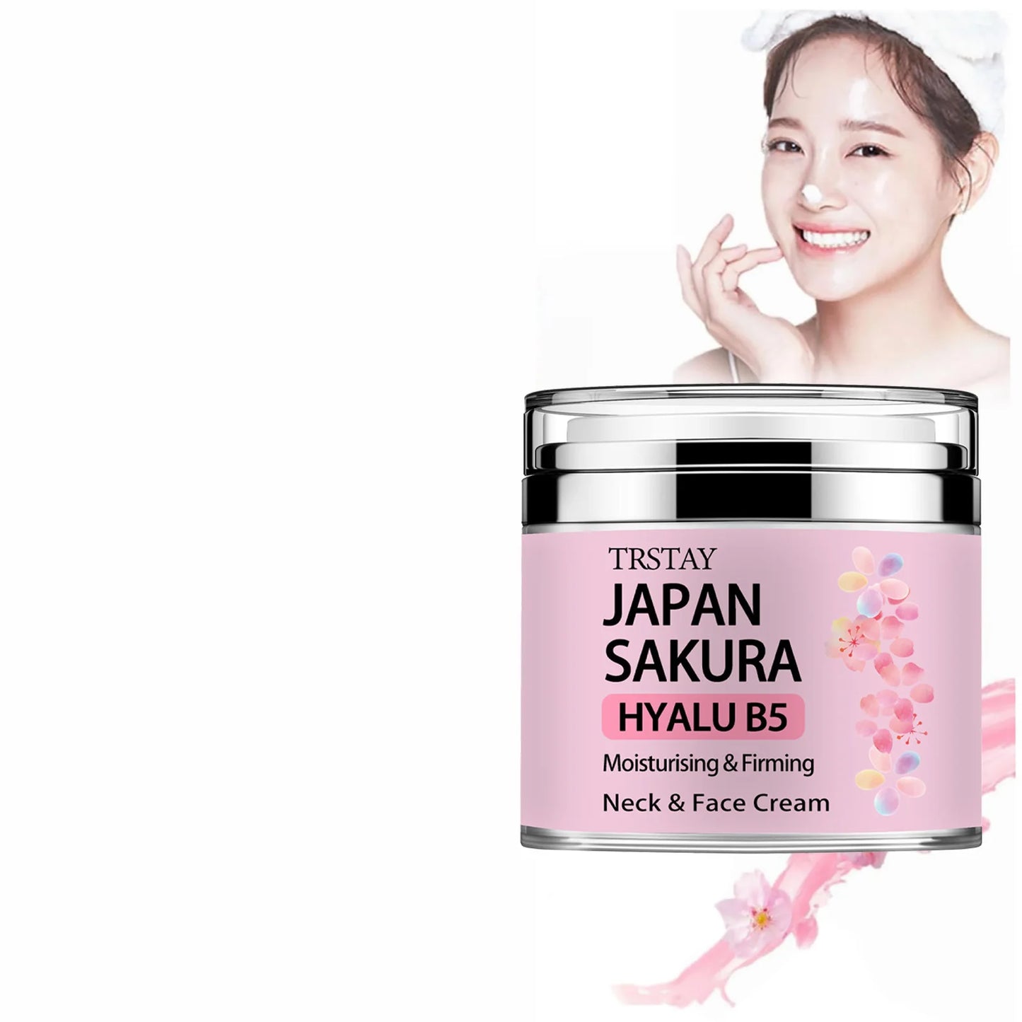 Creme de Essência de Sakura Japonês com Ácido Hialurónico | Hidratação e Luminosidade