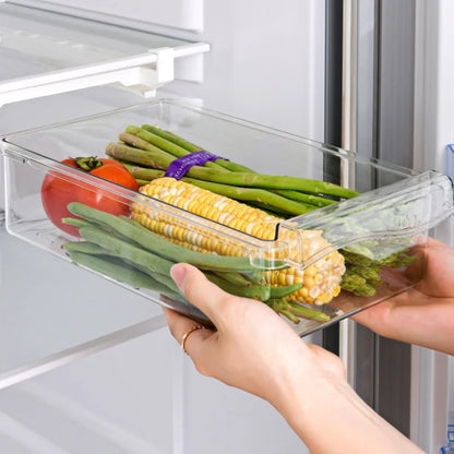 Caixa de Armazenamento para Cozinha | Gaveta Deslizante Transparente para Frigorífico