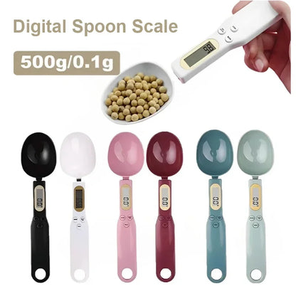 Colher Balança Digital de Cozinha 500g | Precisão 0,1g com Ecrã LED
