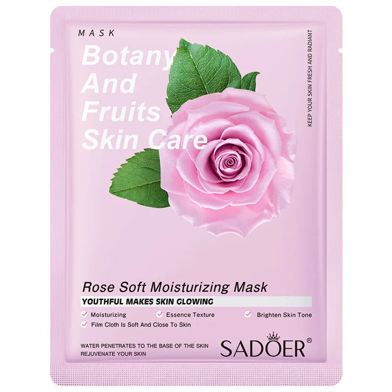 Máscara Facial Folha Frutas Plantas Naturais – Hidratante Controlo Oleosidade Iluminador Reduz Poros