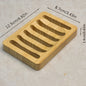 Saboneteira Bambu Natural com Drenagem - Porta Sabão Madeira Anti-Mofo Casa Banho