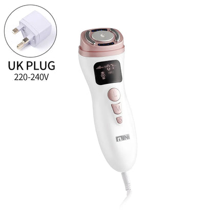 Mini Máquina HIFU Ultrassónica RF EMS | Lifting Facial, Antirrugas e Tonificação da Pele