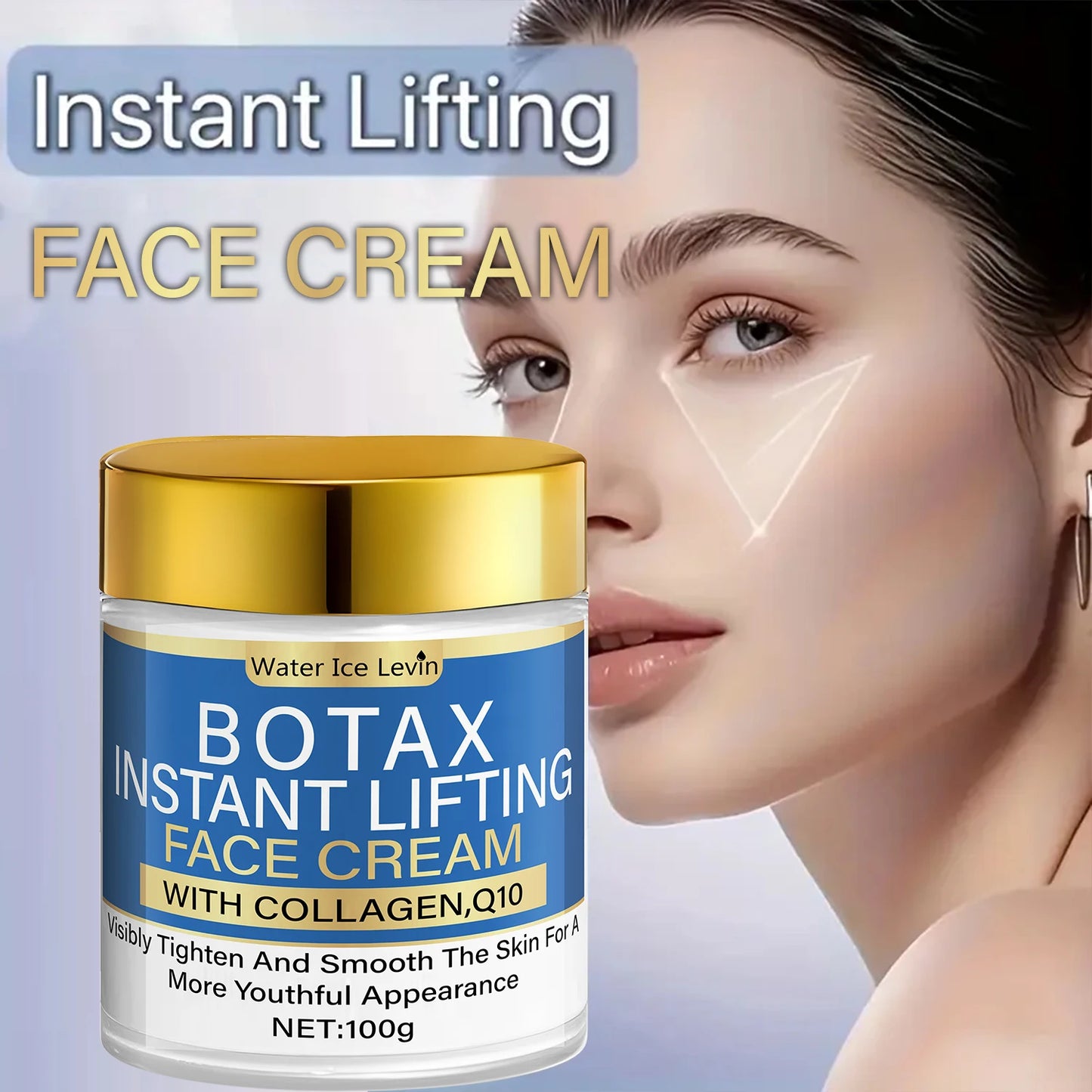 Creme Facial Anti-Idade Pack 1+1 100g | Colágeno Q10, Ceramida e Vitamina C Lifting
