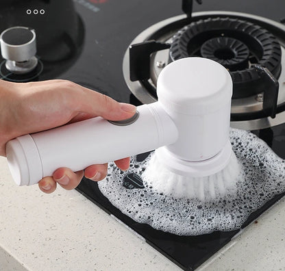 Escova Elétrica Limpeza 7-em-1 Sem Fios - 5000mAh IPX6 Extensível | Casa de Banho Cozinha