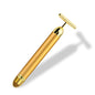 Massageador Facial Ouro 24K Formato T | Beauty Bar Energético | Lifting e Firmeza | Massagem Facial Profissional