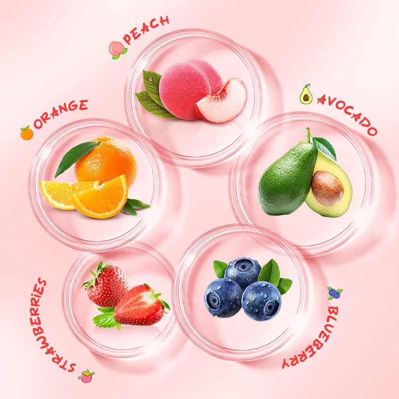 Kit 5 Cremes de Mãos SADOER Gelado de Frutas – Hidratante Nutritivo Iluminador para Cuidado de Pele das Mãos