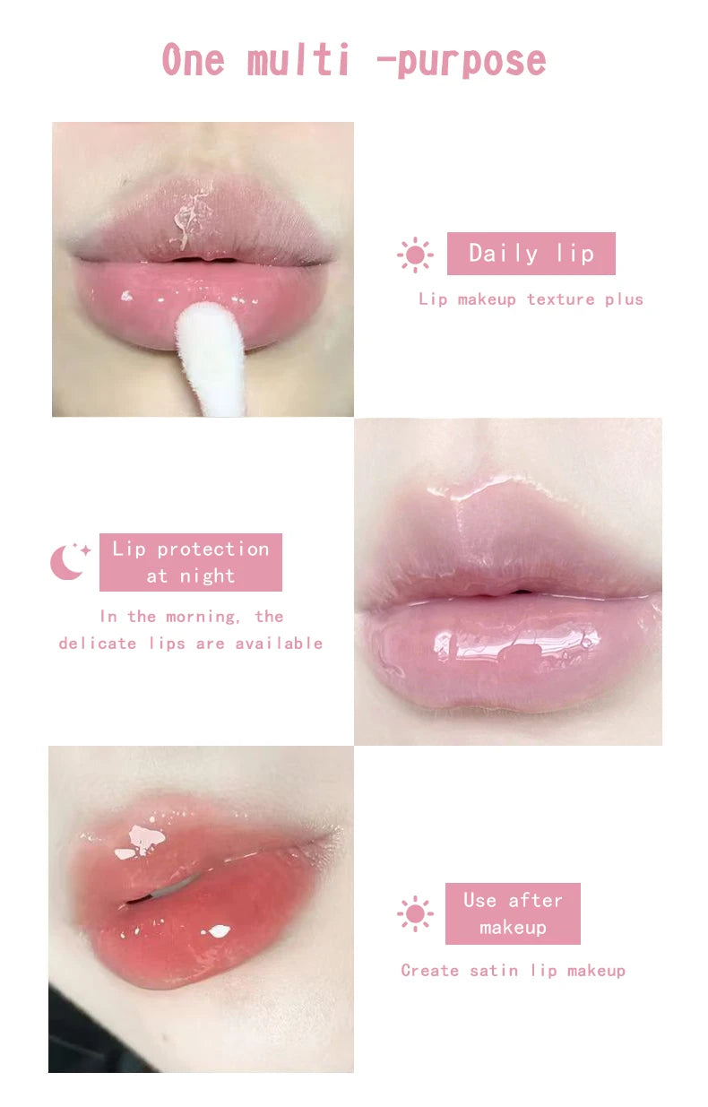 Set Bálsamos Labiais Gege Bear Extrato Plantas – Hidratante Gloss Incolor Nutritivo
