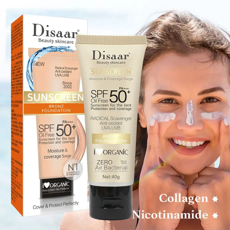 Creme Solar Facial SPF90+ & SPF50+ DISAAR | Hidratante, Resistente à Água e Proteção UV Total