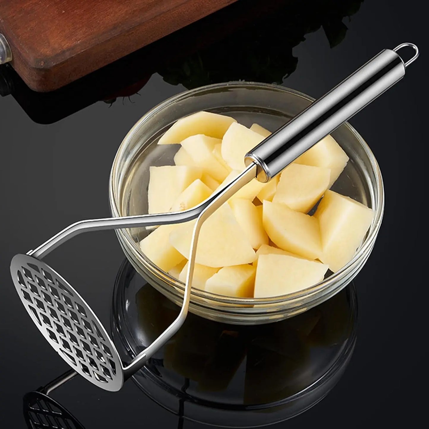 Espremedor de Batata em Aço Inoxidável Manual - Abacate, Abóbora | Utensílio Cozinha