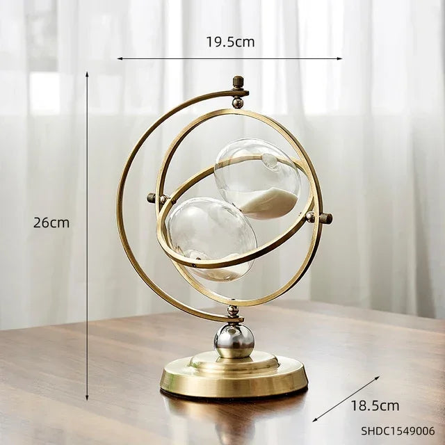 Ampulheta Decorativa Nórdica | Temporizador Retro 30/60 Min para Casa e Escritório