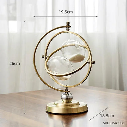 Ampulheta Decorativa Nórdica | Temporizador Retro 30/60 Min para Casa e Escritório