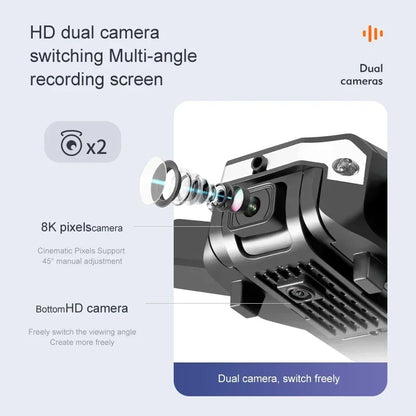 Drone Outdoor G6 5G Profissional 8K – Fotografia Aérea HD, Evitação de Obstáculos Omnidirecional, Quadricóptero com Alcance de 10.000 m
