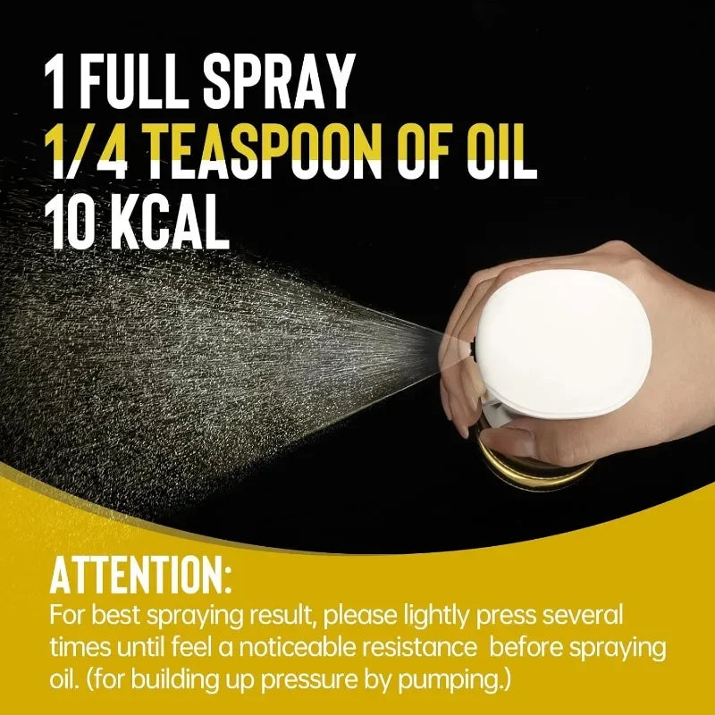 Spray de Óleo para Cozinha - Pulverizador Dispensador Azeite Reutilizável Grau Alimentar Vinagre