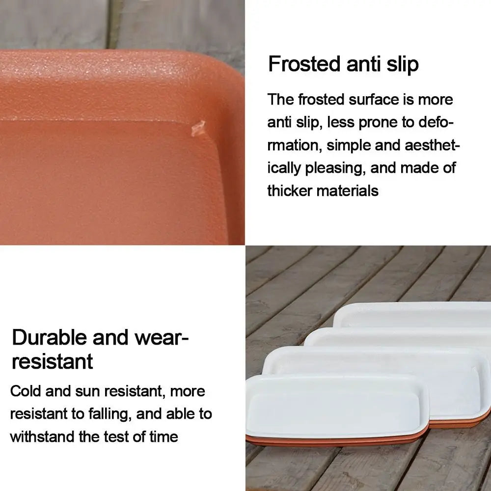 Bandeja Coletora para Vasos | Retangular em Plástico para Interior e Exterior