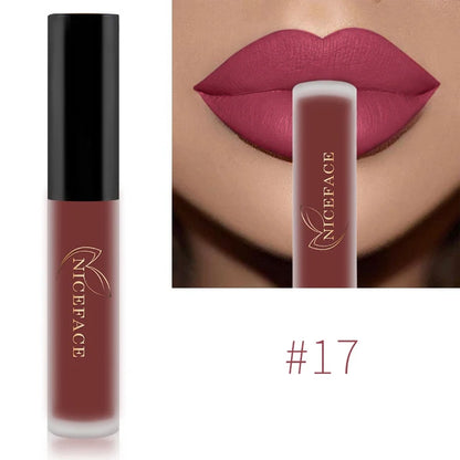 Batom Líquido Matte 34 Cores | À Prova d'Água para Lábios Perfeitos