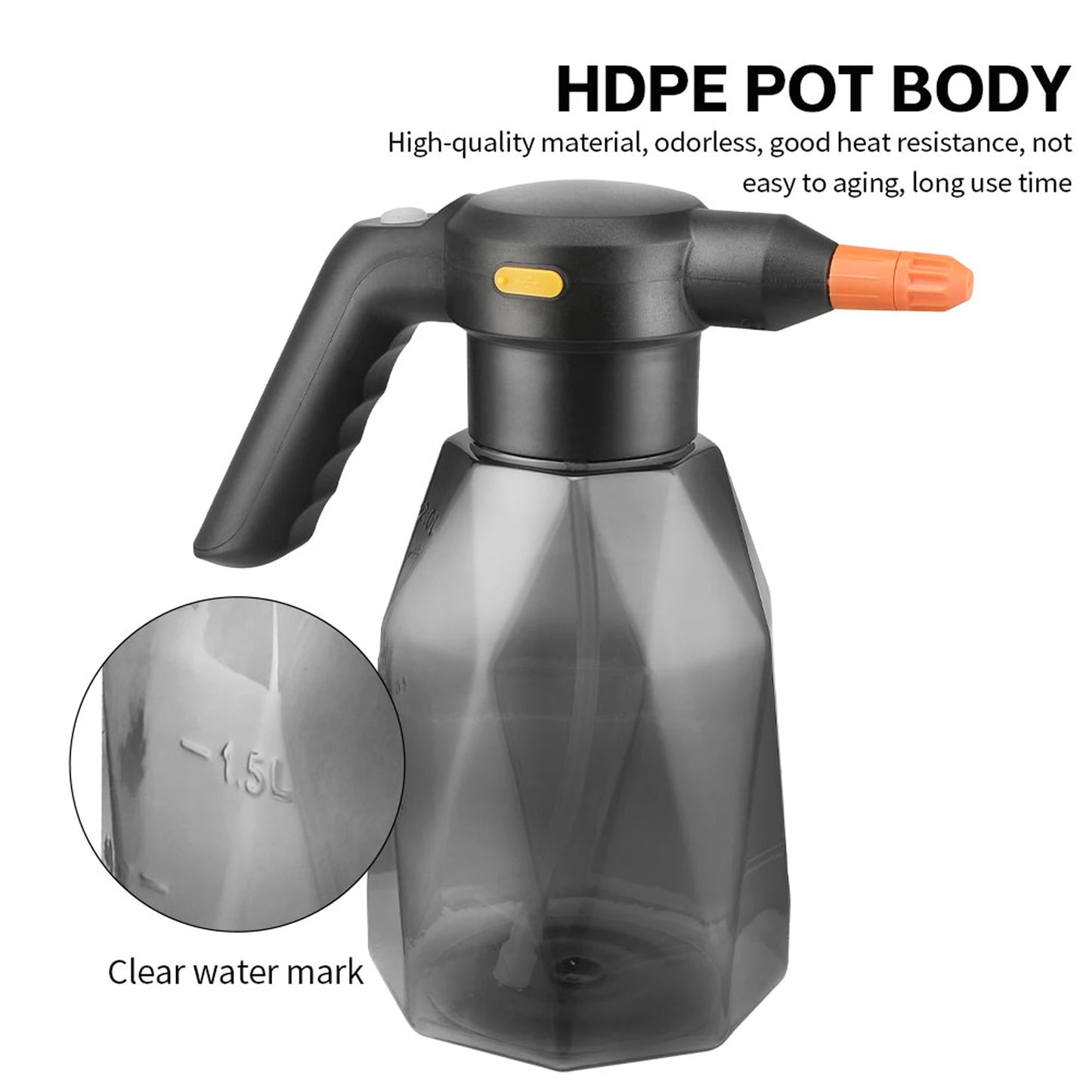 Pulverizador Elétrico Portátil 2L Recarregável - Atomizador Automático para Jardim e Plantas