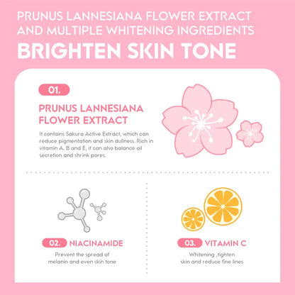 Creme Facial LAIKOU Essência Sakura Japão 60g | Anti-Rugas, Hidratante e Firmeza