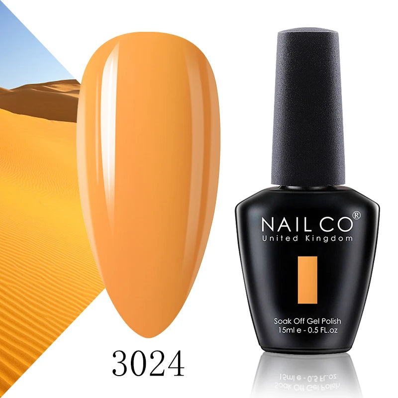 Verniz Gel NAILCO 15ml Série Vermelho Escuro – Cores Glitter UV Manicure Profissional Semi-Permanente