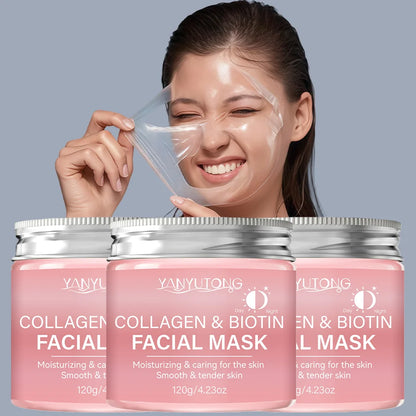 Máscara Peel Colagénio Biotina 360g Dia e Noite - Hidratação Profunda Anti-Idade Dupla Ação