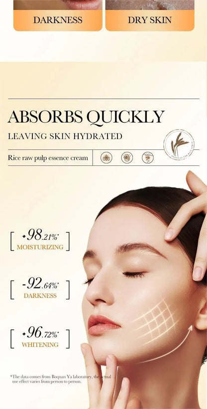 Creme Essência BIOAQUA Arroz | Hidratação Profunda, Iluminador e Firmeza Rejuvenescedora
