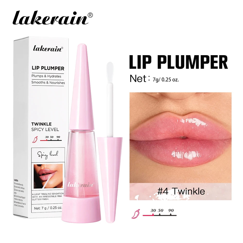 Gloss Volumizador Lábios Lakerain – Hidratação Profunda Nutrição Duradoura Brilho Intenso Acabamento Volumoso Líquido Hidratante