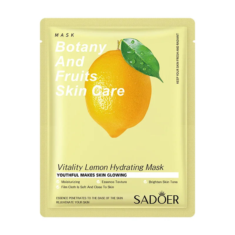 Máscara Facial Folha Frutas Plantas Naturais – Hidratante Controlo Oleosidade Iluminador Reduz Poros