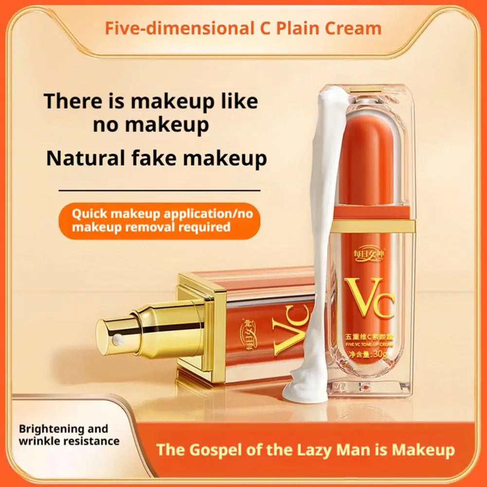 Creme Facial Vitamina C Natural – Hidratante Corretor Iluminador Reduz Poros Rugas Manchas