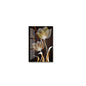 Quadro em Tela Flores Preto e Dourado – Arte Moderna Abstrata para Sala de Estar | Decoração de Casa