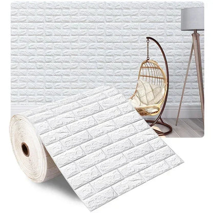 Papel de Parede 3D Autoadesivo Efeito Tijolo Antigo - 70cm x 1/5/10m Impermeável para Sala e Quarto